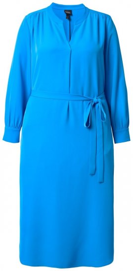 Ulla Popken 831004 Midi haljina dugih rukava s V-izrezom Kraljevsko plava - Midi haljine - Ženske midi haljine plus size