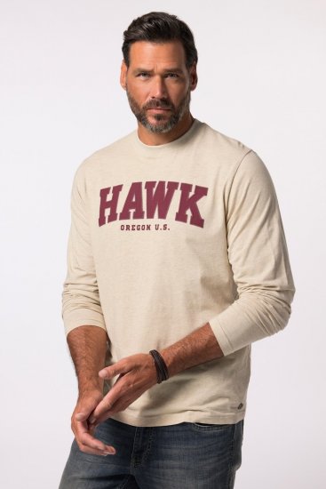 JP1880 T-Shirt Long Sleeve Hawk Off-White TALL - MUŠKA ODJEĆA MT-6XLT - Odjeća za Visoke Muškarce