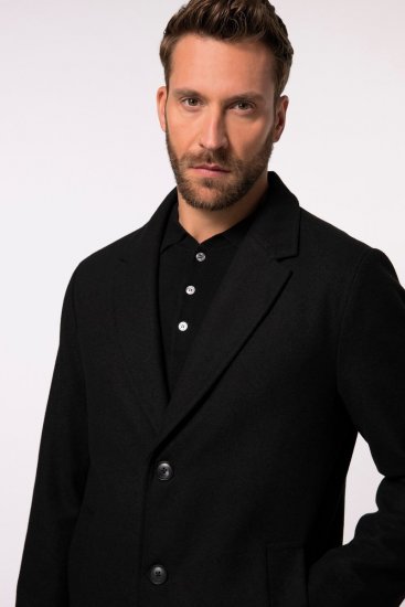 JP1880 Coat Classic Wool Blend Black - Jakne - Muške Jakne Veliki Brojevi