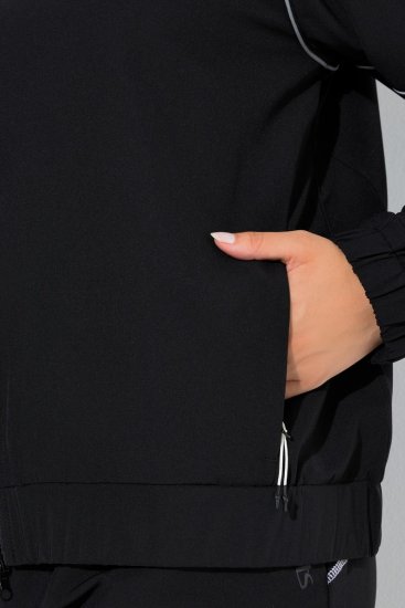 Ulla Popken 833237 Sportska jakna s reflektirajućim detaljima Crna - Jakne - Jakne za žene velikih veličina