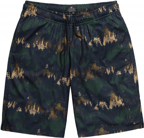 JP1880 Jay-Pi Bermuda QuickDry Mesh Fitness Shorts Khaki - Sportska & za van odjeća - Muške Sportska Odjeća Veliki Brojevi