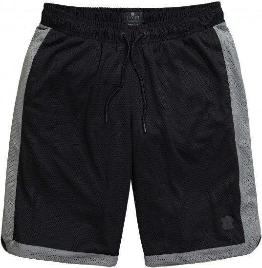 JP1880 Jay-Pi Bermuda QuickDry Mesh Fitness Shorts Black - Sportska & za van odjeća - Muške Sportska Odjeća Veliki Brojevi