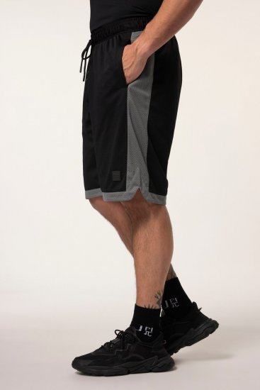 JP1880 Jay-Pi Bermuda QuickDry Mesh Fitness Shorts Black - Sportska & za van odjeća - Muške Sportska Odjeća Veliki Brojevi