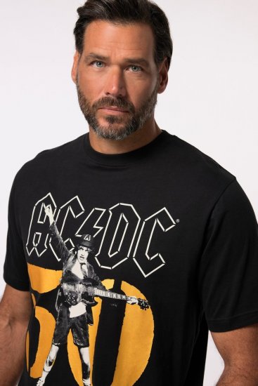 JP1880 AC/DC Graphic Band T-Shirt Black - Majice Kratkih Rukava - Muške Majice Kratkih Rukava Veliki Brojevi 