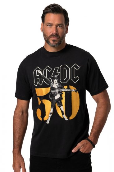 JP1880 AC/DC Graphic Band T-Shirt Black - Majice Kratkih Rukava - Muške Majice Kratkih Rukava Veliki Brojevi 