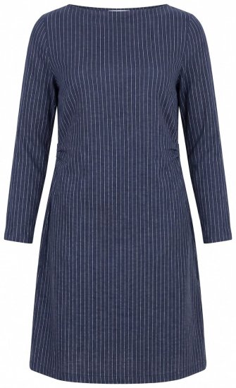 Ulla Popken 834371 Prugasta sportska haljina Tamnoplava - Haljine od trenirke - 