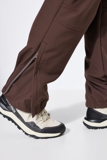 Ulla Popken 834662 Softshell hlače s flis podstavom Taupe - Odjeća za van - 