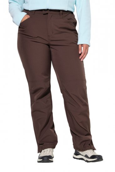 Ulla Popken 834662 Softshell hlače s flis podstavom Taupe - Odjeća za van - 