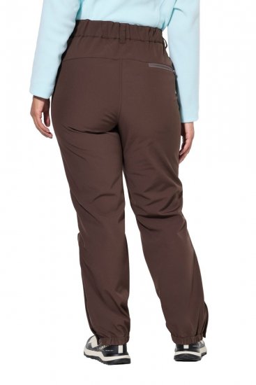 Ulla Popken 834662 Softshell hlače s flis podstavom Taupe - Odjeća za van - 