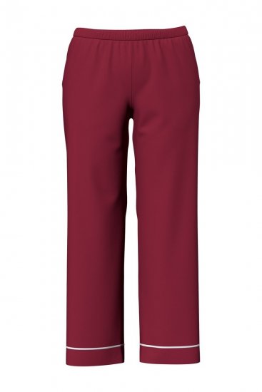 Ulla Popken 835397 Pidžama kratkih rukava s košuljnim ovratnikom Lila - Pidžame/Loungewear - 