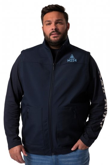 Men+ 414 Softshell prsluk s uspravnim ovratnikom Tamnoplavi - Jakne - Muške Jakne Veliki Brojevi