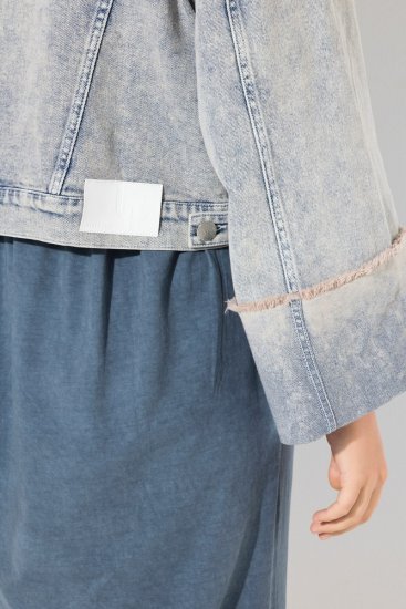 Ulla Popken 835486 Traper jakna sa širokim rukavima Denim plava - Jakne - Jakne za žene velikih veličina