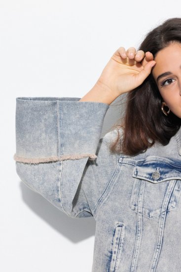 Ulla Popken 835486 Traper jakna sa širokim rukavima Denim plava - Jakne - Jakne za žene velikih veličina