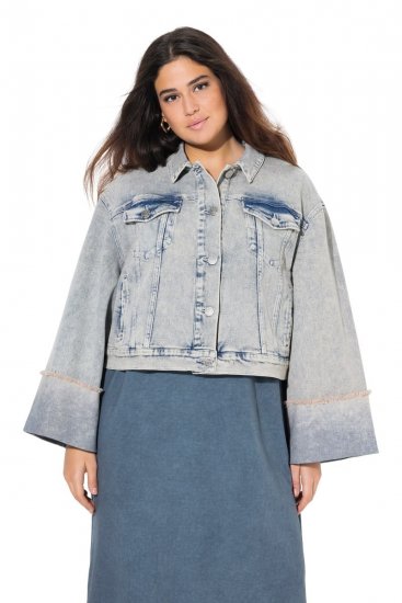 Ulla Popken 835486 Traper jakna sa širokim rukavima Denim plava - Jakne - Jakne za žene velikih veličina
