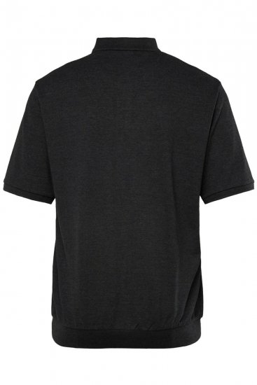 Men+ 264 Polo majica bellyfit Crna - Polo majice - Muške Polo Majice Veliki Brojevi