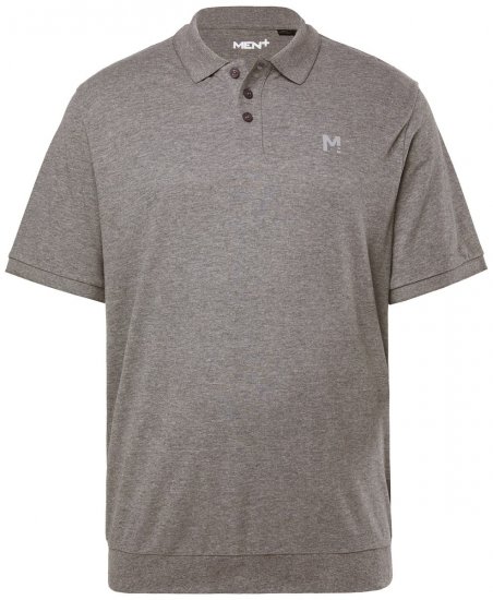 Men+ 264 Polo majica bellyfit Siva melange - Polo majice - Muške Polo Majice Veliki Brojevi