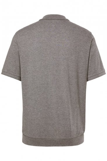 Men+ 264 Polo majica bellyfit Siva melange - Polo majice - Muške Polo Majice Veliki Brojevi