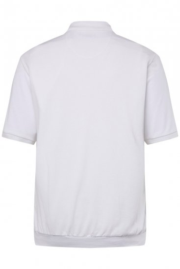 Men+ 264 Polo majica bellyfit Bijela - Polo majice - Muške Polo Majice Veliki Brojevi
