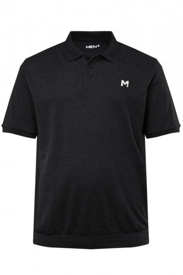 Men+ 266 Polo majica bellyfit Crna 2 komada - Polo majice - Muške Polo Majice Veliki Brojevi