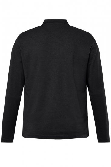 Men+ 270 Polo majica s dugim rukavima Crna - Polo majice - Muške Polo Majice Veliki Brojevi