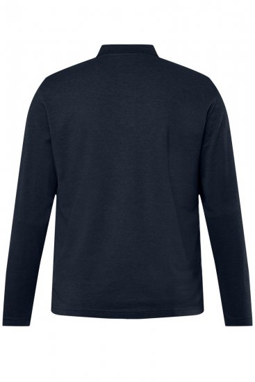 Men+ 270 Polo majica s dugim rukavima Tamnoplava - Polo majice - Muške Polo Majice Veliki Brojevi