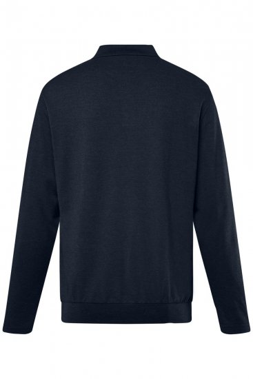 Men+ 274 Polo majica s dugim rukavima bellyfit Tamnoplava - Polo majice - Muške Polo Majice Veliki Brojevi