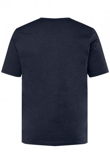 Men+ 365 Majica Henley Tamnoplava - Majice Kratkih Rukava - Muške Majice Kratkih Rukava Veliki Brojevi 