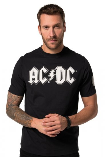 JP1880 AC/DC Classic Logo Band T-Shirt Black - Majice Kratkih Rukava - Muške Majice Kratkih Rukava Veliki Brojevi 