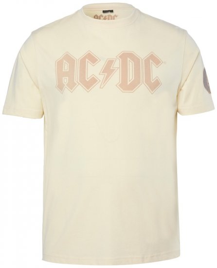 JP1880 836411 AC/DC Classic Logo Majica Pješčano siva - Majice bendova - Band majice za muškarce