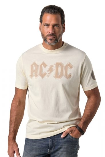 JP1880 836411 AC/DC Classic Logo Majica Pješčano siva - Majice bendova - Band majice za muškarce