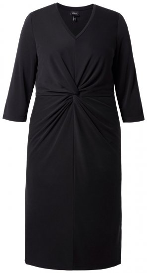 Ulla Popken 836514 Midi haljina s 3/4 rukavima Crna - Midi haljine - Ženske midi haljine plus size