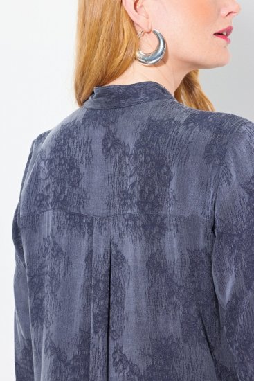 Ulla Popken 837069 Cvjetna haljina Tamnoplava - Midi haljine - Ženske midi haljine plus size