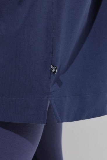 Ulla Popken 837190 Kućni pončo s kapuljačom Tamnoljubičasta - Pidžame/Loungewear - 