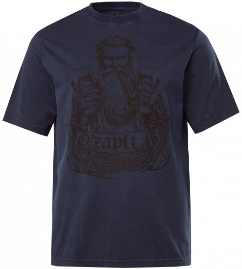 JP1880 O’zapft is! Design Vintage Look T-Shirt Navy Blue - Majice Kratkih Rukava - Muške Majice Kratkih Rukava Veliki Brojevi 