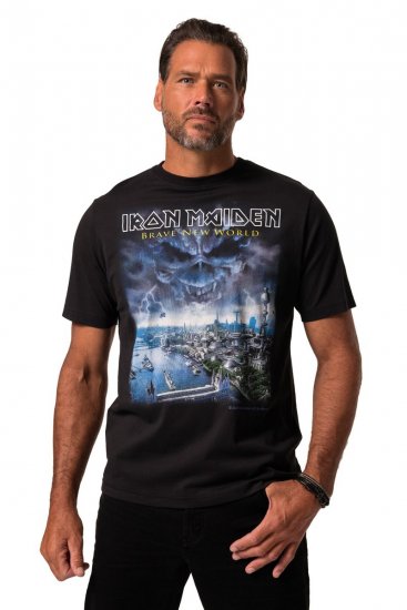 JP1880 Iron Maiden Brave New World T-Shirt Black - Majice Kratkih Rukava - Muške Majice Kratkih Rukava Veliki Brojevi 