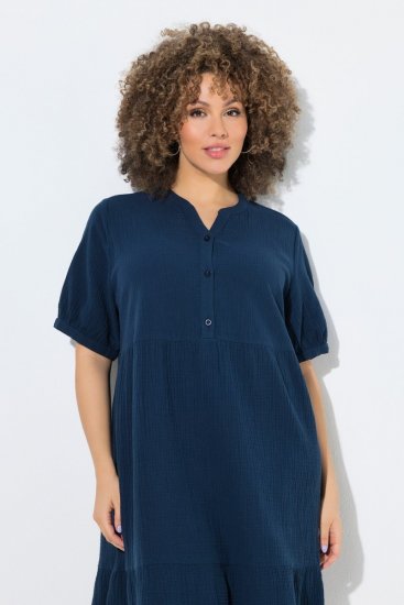 Ulla Popken 838567 Haljina kratkih rukava Višebojna - Midi haljine - Ženske midi haljine plus size