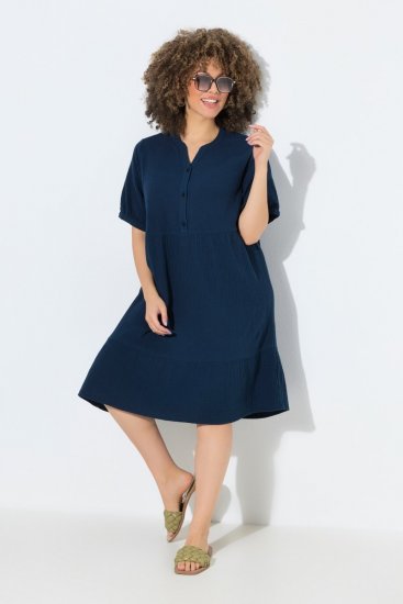Ulla Popken 838567 Haljina kratkih rukava Višebojna - Midi haljine - Ženske midi haljine plus size