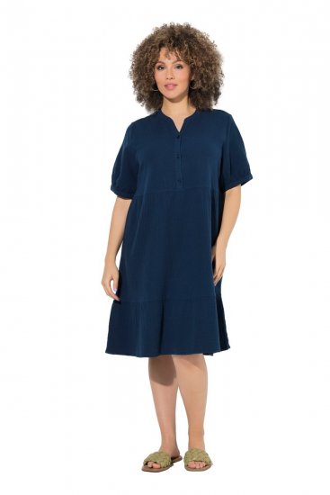 Ulla Popken 838567 Haljina kratkih rukava Višebojna - Midi haljine - Ženske midi haljine plus size