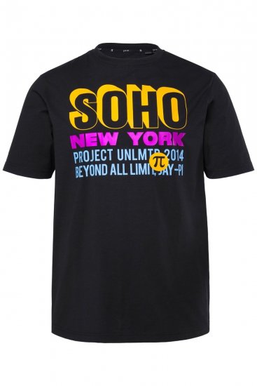 JAY-PI FLEXNAMIC® Soho T-shirt Black - Majice Kratkih Rukava - Muške Majice Kratkih Rukava Veliki Brojevi 