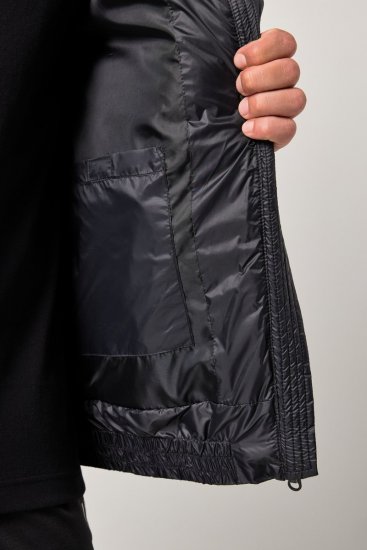 JAY-PI Lightly Quilted Jacket with a Hoodie Black - Jakne - Muške Jakne Veliki Brojevi
