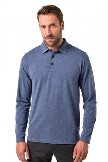 JAY-PI Quickdry Polo Long Sleeve Blue - Polo majice - Muške Polo Majice Veliki Brojevi