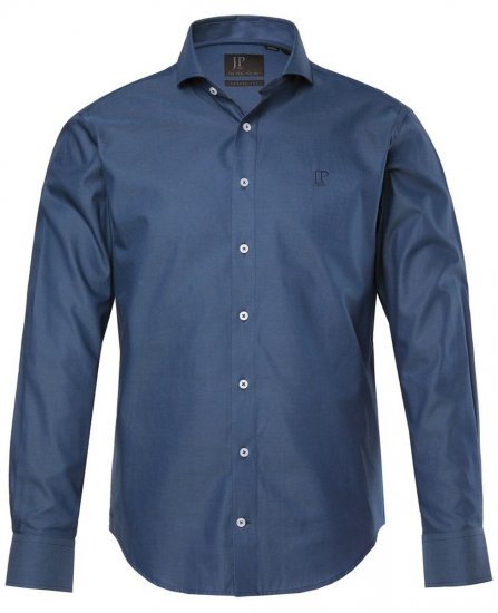 JP1880 Business Shirt Long Sleeve Blue - Košulje - Muške Košulje Veliki Brojevi
