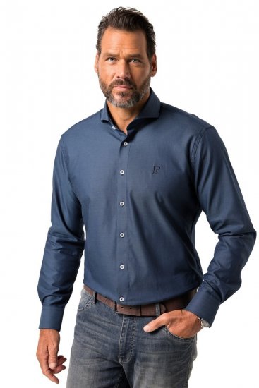 JP1880 Business Shirt Long Sleeve Blue - Košulje - Muške Košulje Veliki Brojevi