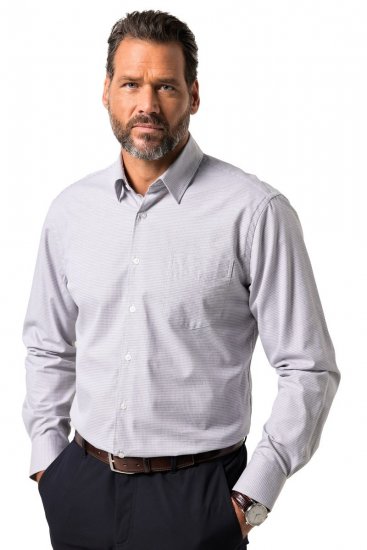 JP1880 Business Shirt Long Sleeve Two-Tone Grey - Košulje - Muške Košulje Veliki Brojevi