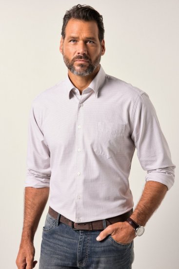 JP1880 Business Shirt Long Sleeve Pink - Košulje - Muške Košulje Veliki Brojevi