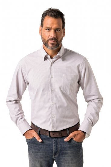 JP1880 Business Shirt Long Sleeve Pink - Košulje - Muške Košulje Veliki Brojevi