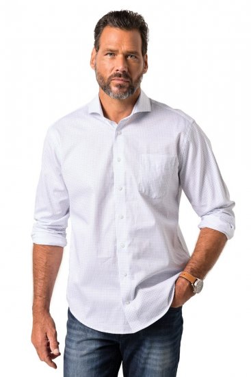 JP1880 Business Shirt Long Sleeve Snow White - Košulje - Muške Košulje Veliki Brojevi
