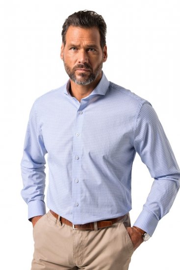 JP1880 Business Shirt Long Sleeve Ice Blue - Košulje - Muške Košulje Veliki Brojevi