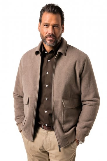JP1880 Blouson Jacket Lightweight and Warm Brown - Jakne - Muške Jakne Veliki Brojevi