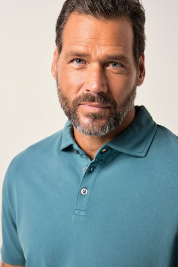 JP1880 Polo Shirt Short Sleeve Pique VIntage Teal - Polo majice - Muške Polo Majice Veliki Brojevi